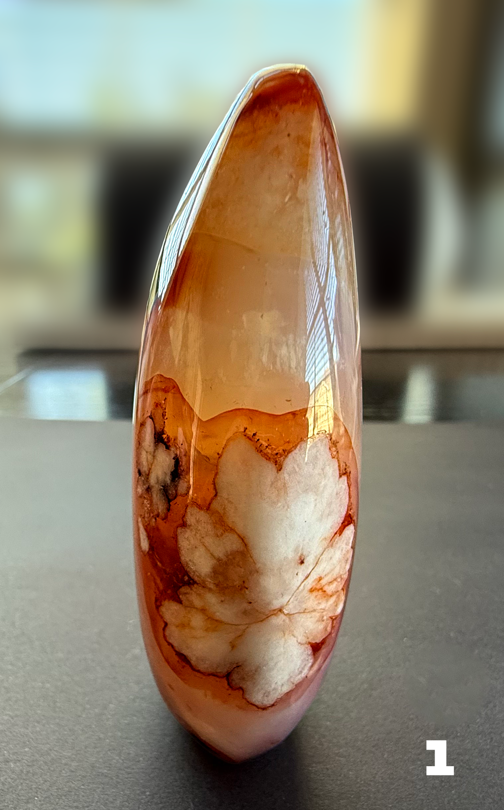 Carnelian Flower Agate Flames