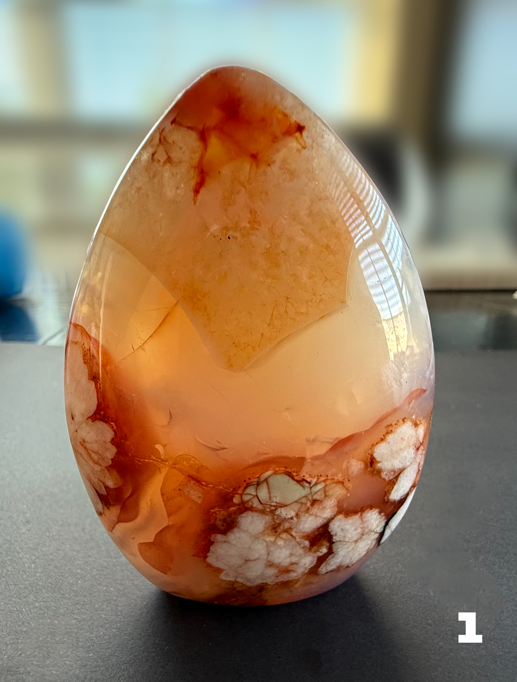 Carnelian Flower Agate Flames