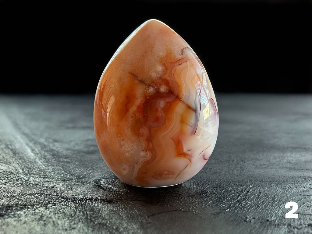 Carnelian Flower Agate Flames