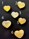Yellow Fluorite Heart Shapes