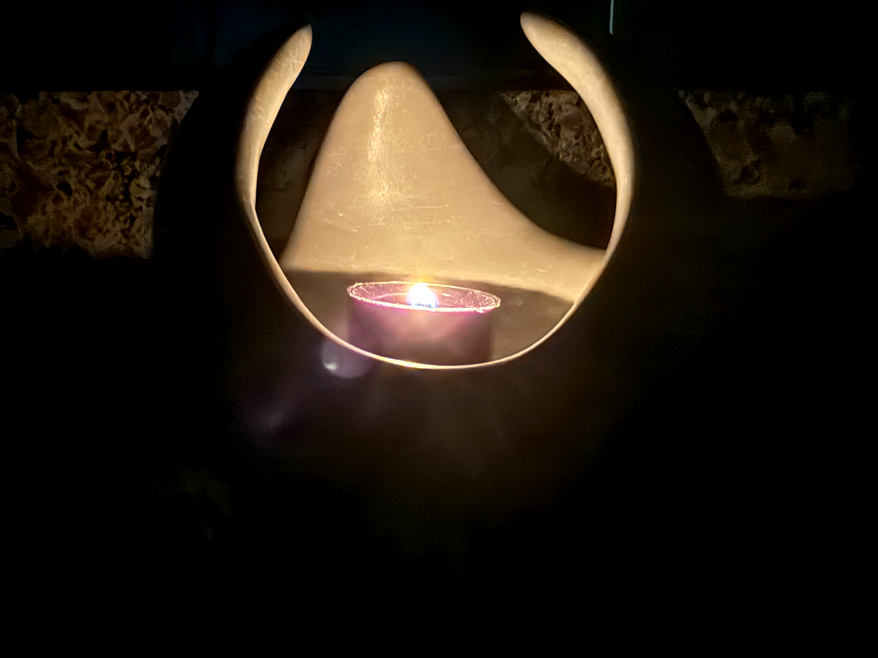Maua Lotus Soapstone Tealight Holder