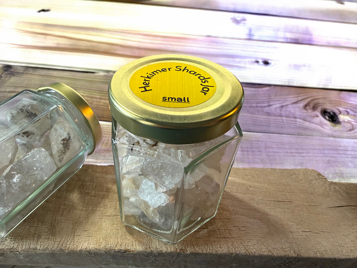 Herkimer Diamond Shards Hexagon Jar - 7oz
