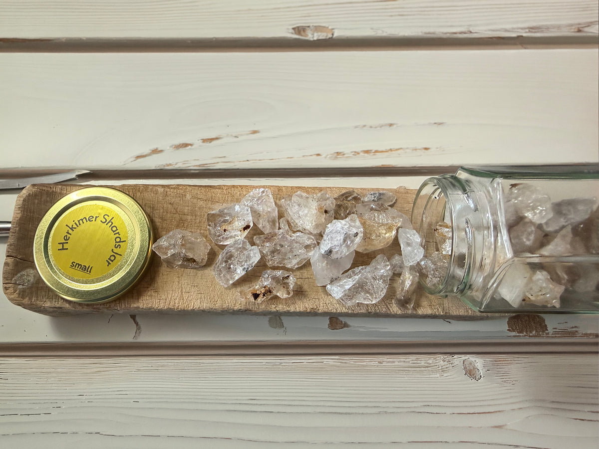 Herkimer Diamond Shards Hexagon Jar - 7oz