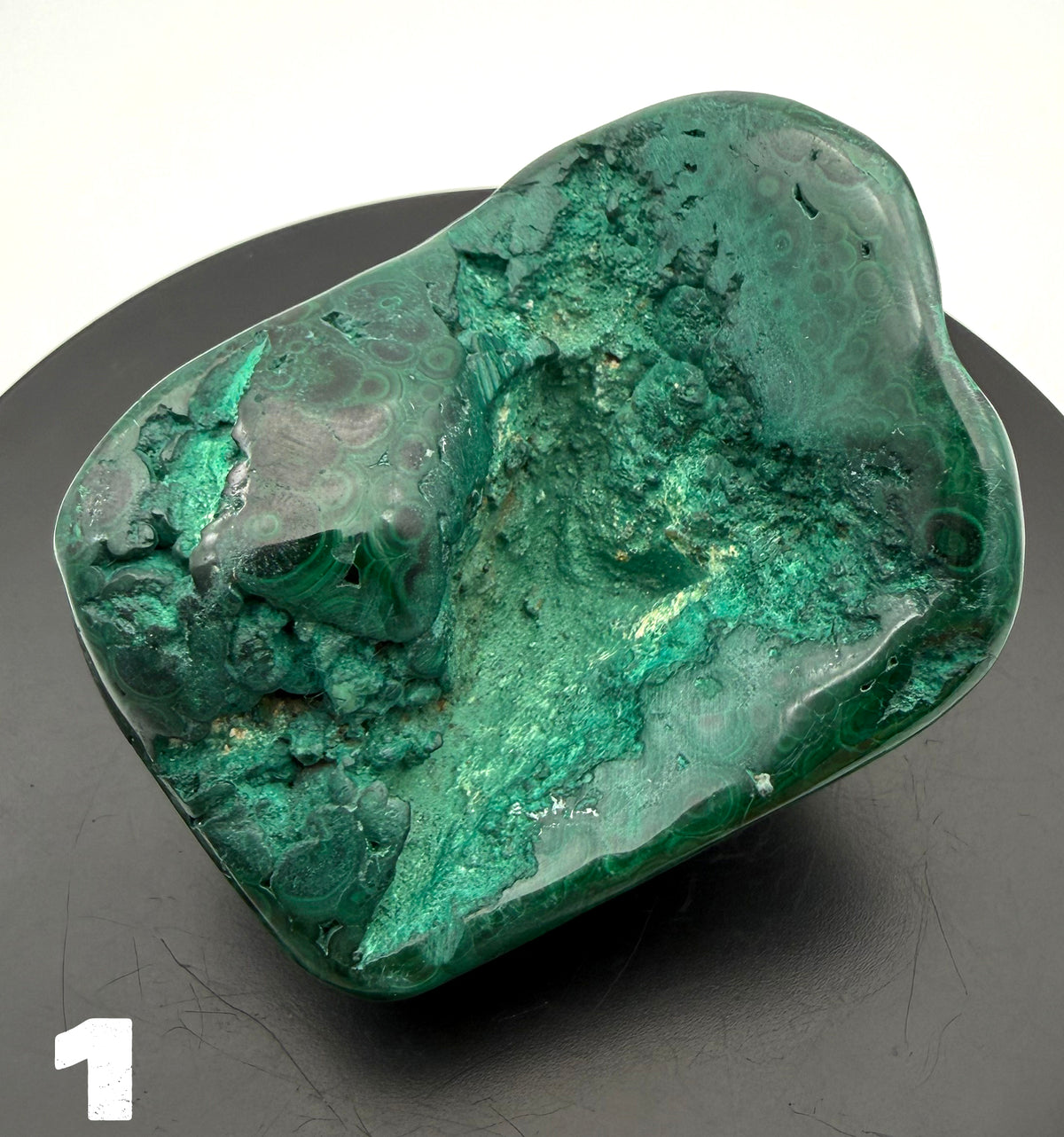 Malachite (polished) from the Democratic Republic of Congo