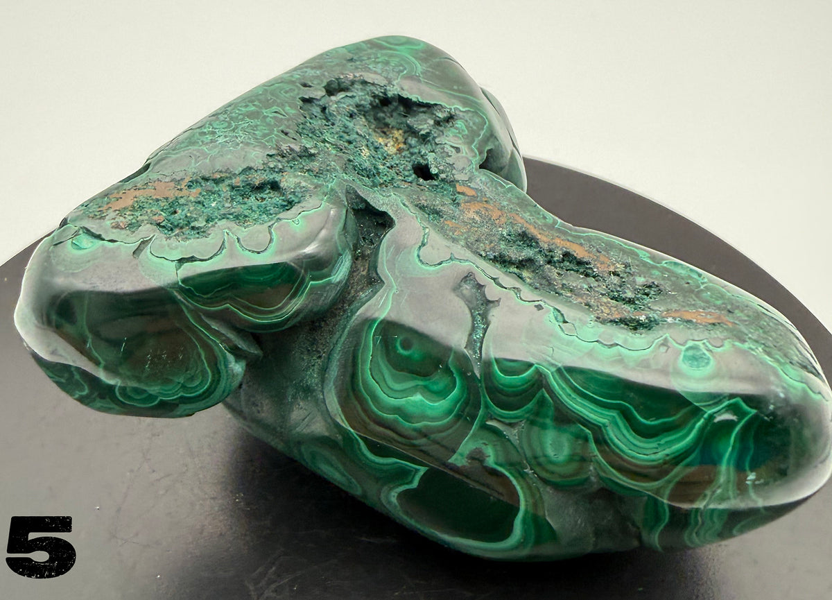 Malachite (polished) from the Democratic Republic of Congo