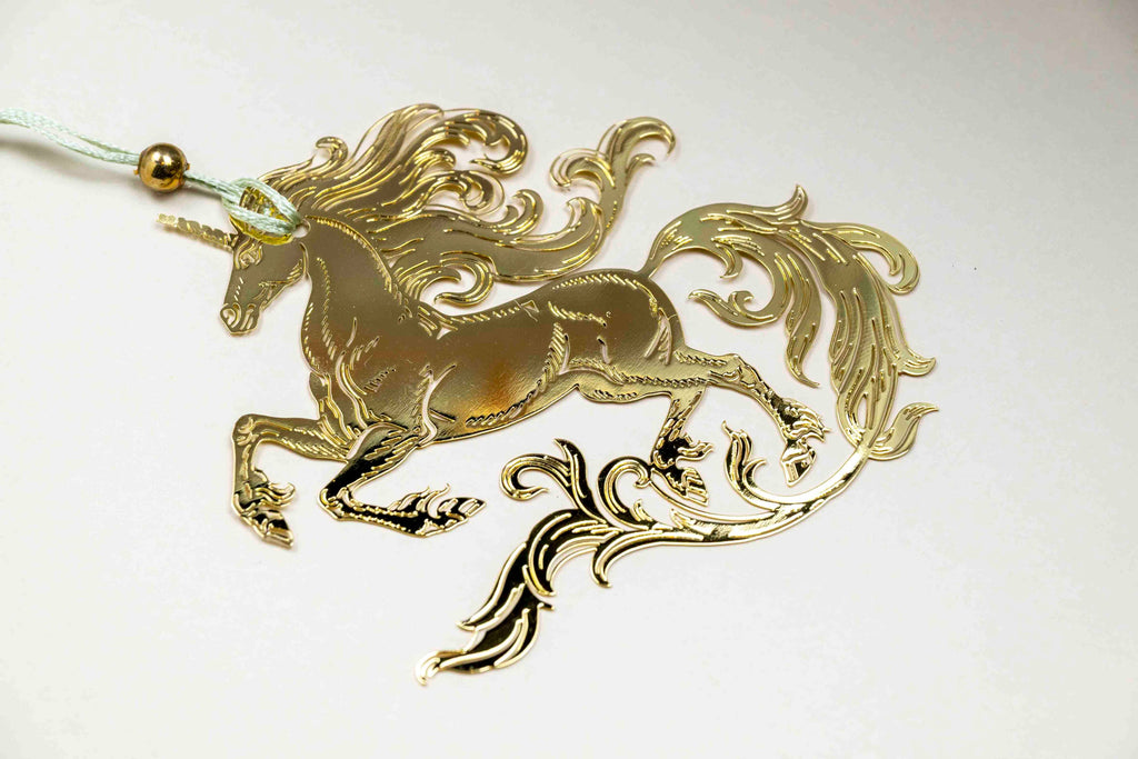 Golden colored Unicorn Bookmark