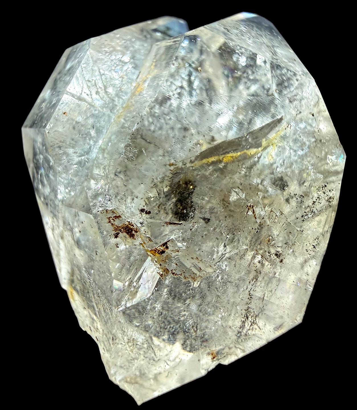 Triple Terminated Herkimer Diamond 21g clear with inclusions, from Fonda, NY, Herkimer area