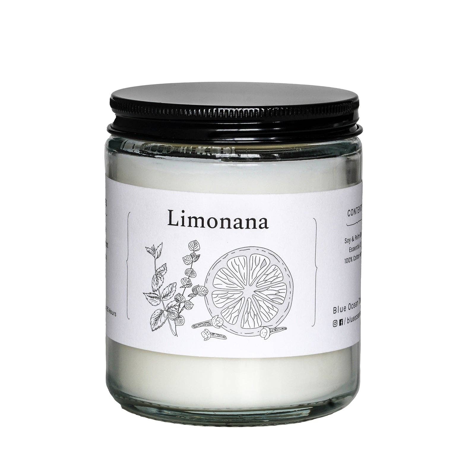 Limonana Soy& Palm wax Jar Candle