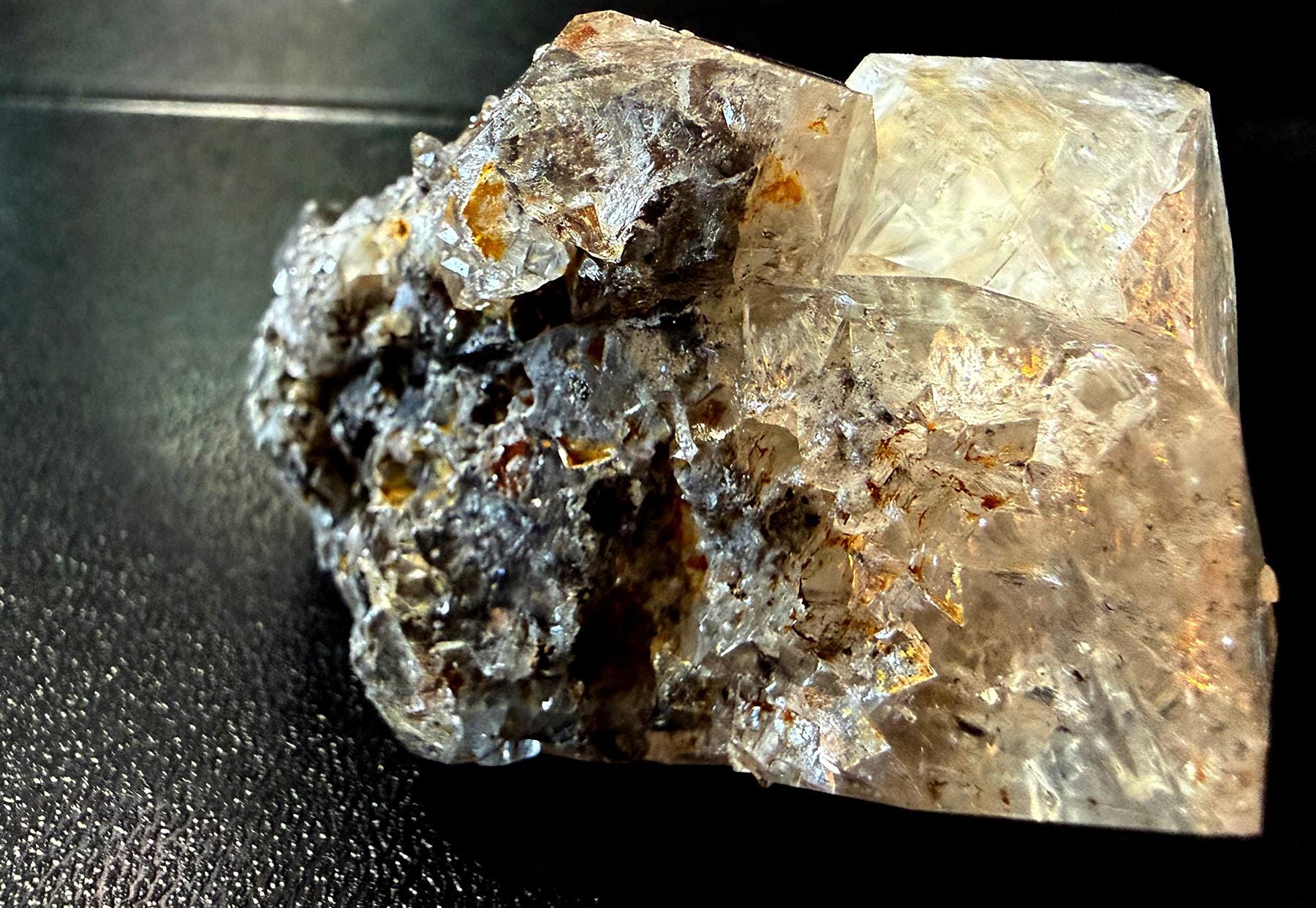 Smoky Quartz and Herkimer Diamond Duo, from NY