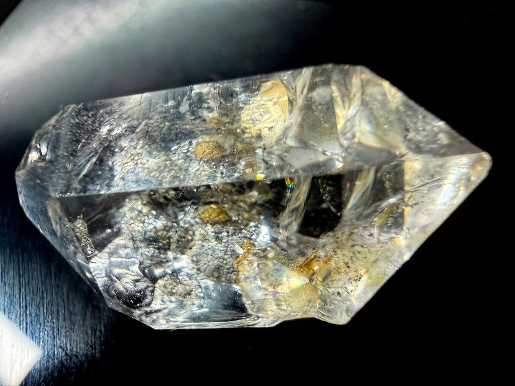 Double Terminated Herkimer Diamond 6g water-clear with inclusions, from Fonda, NY, Herkimer area