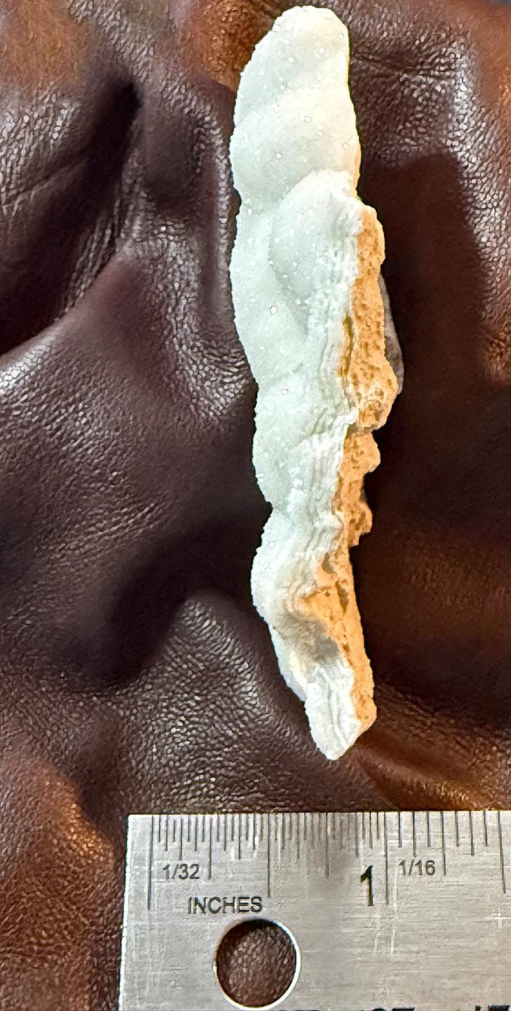 Sparkley Grey Druzy Chalcedony from Fultonville, NY, 69g