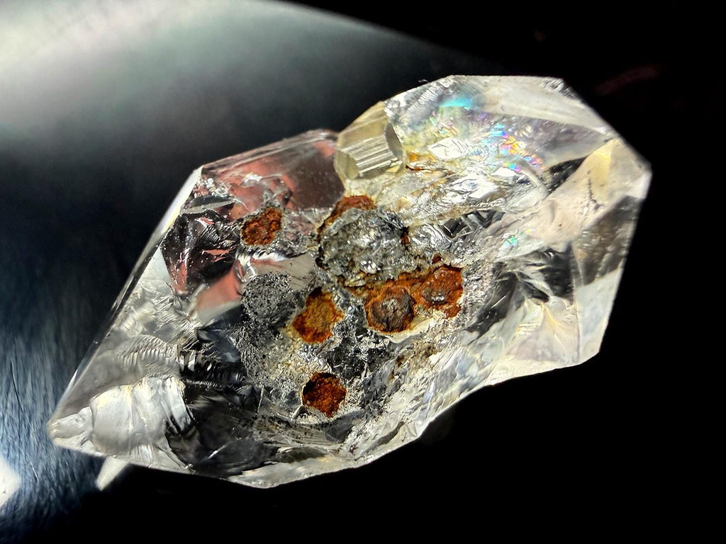 Double Terminated Herkimer Diamond 6g water-clear with inclusions, from Fonda, NY, Herkimer area
