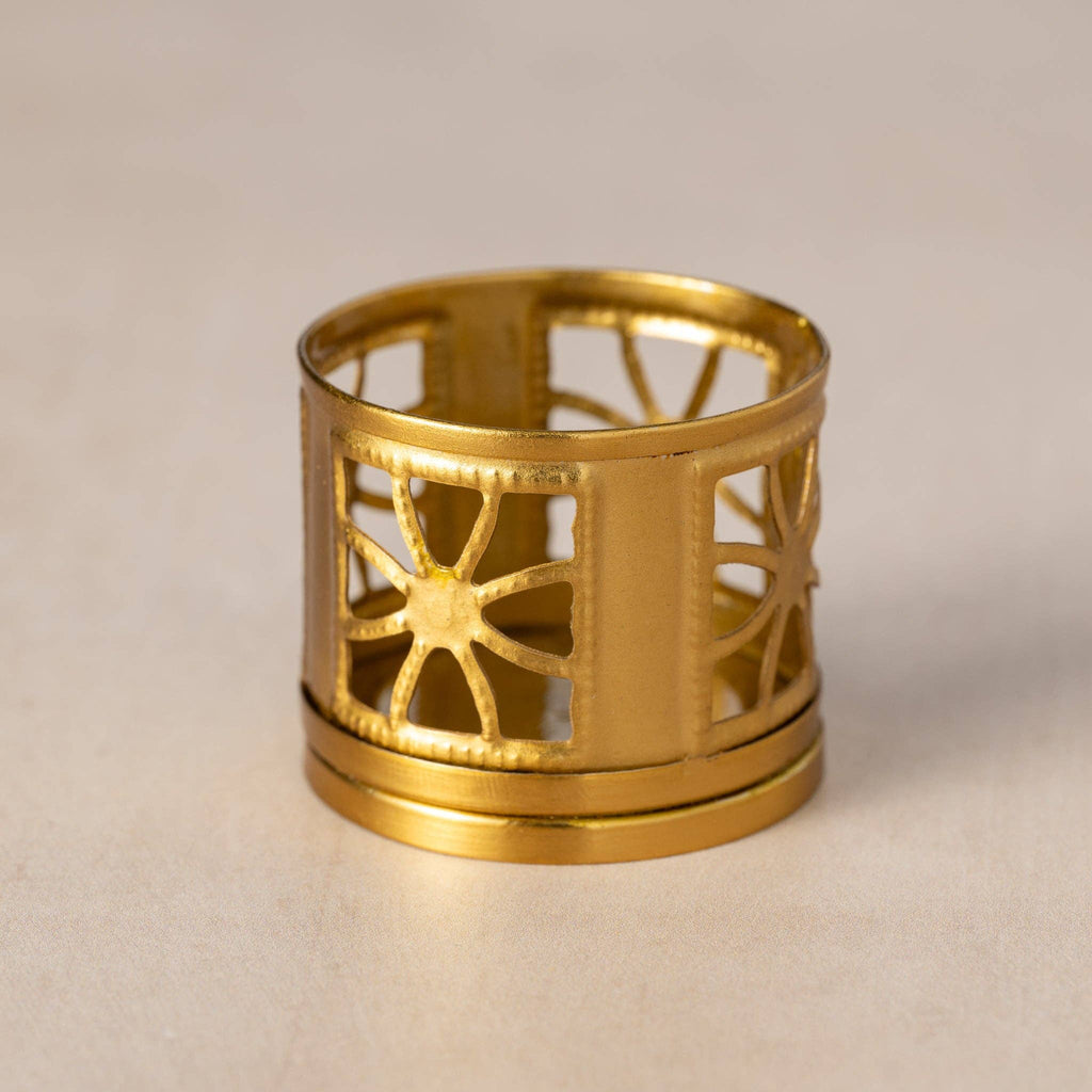 2-in-1 adjustable Candleholder - Sunrise Brushed Brash Plated finish