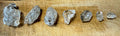 A collection of 7 Petite Herkimer Diamonds (Quartz) from Fonda, NY
