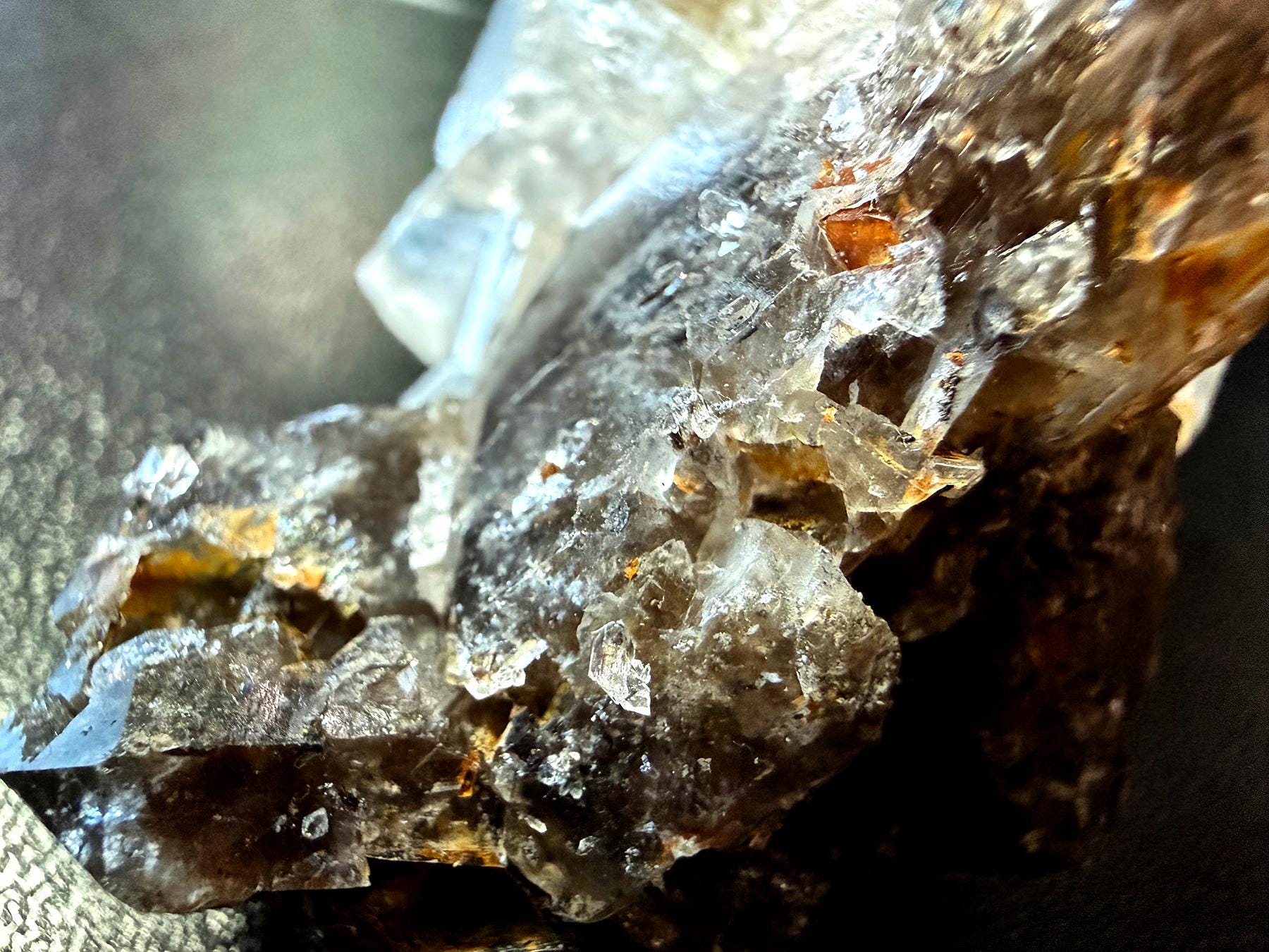Smoky Quartz and Herkimer Diamond Duo, from NY