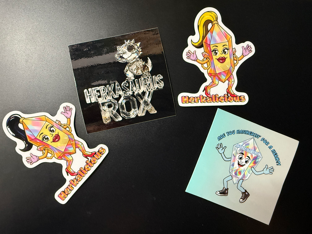 Herkimer Diamond Stickers - For all the HerkHeads!