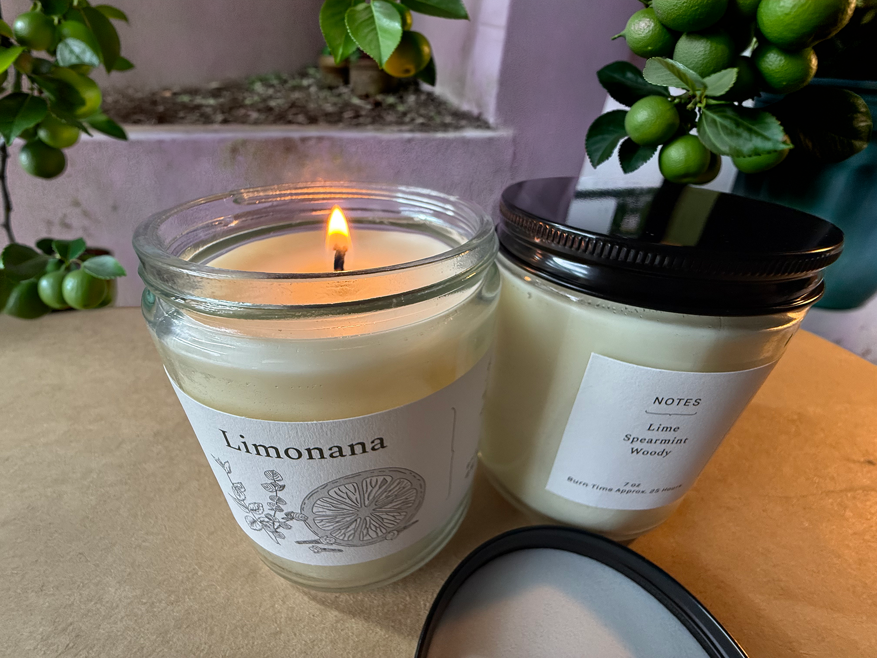 Limonana Soy& Palm wax Jar Candle