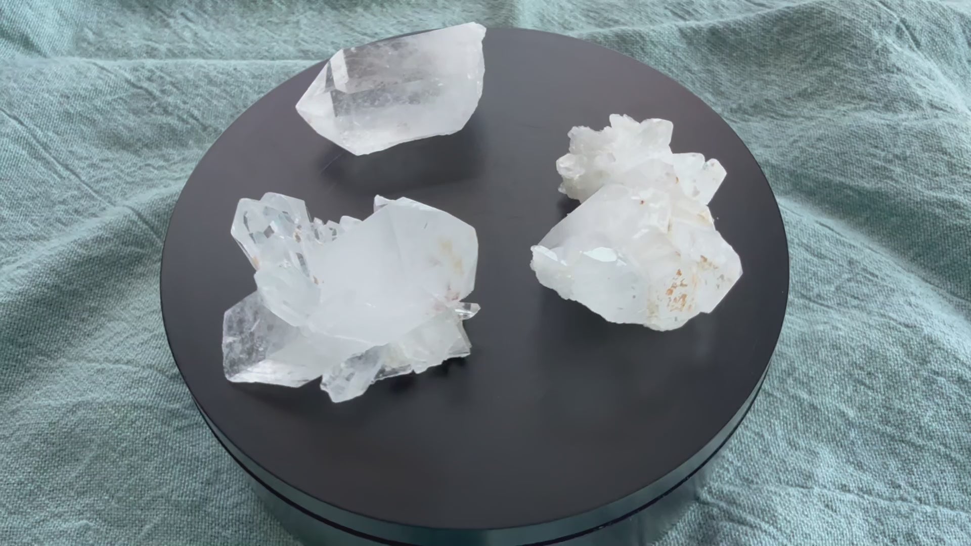 Clear Quartz Clusters & Point Trio Lot 6