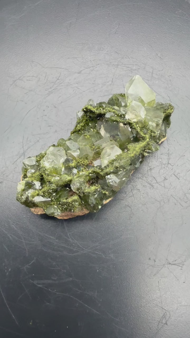 Epidote - Epidote with Quartz from Pakistan