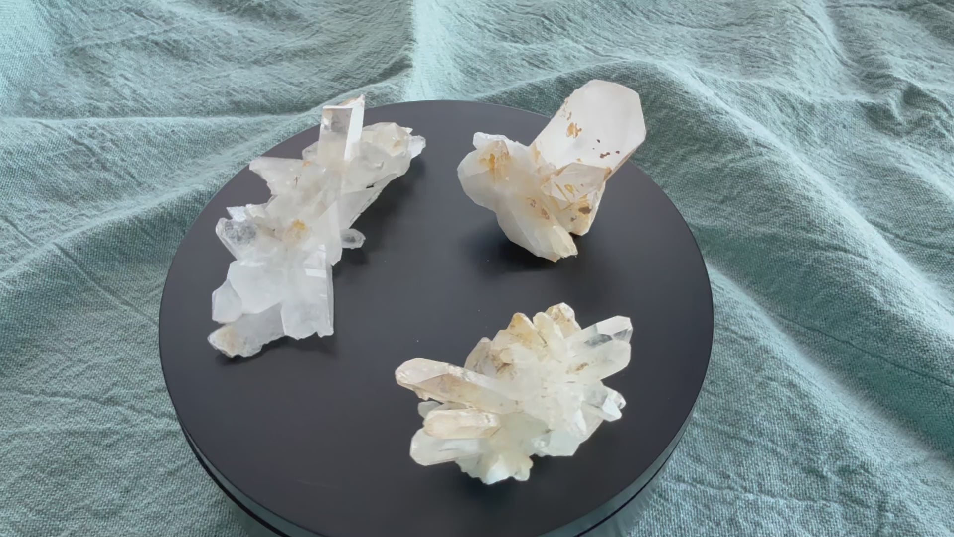 Clear Quartz Clusters Trio Lot 7