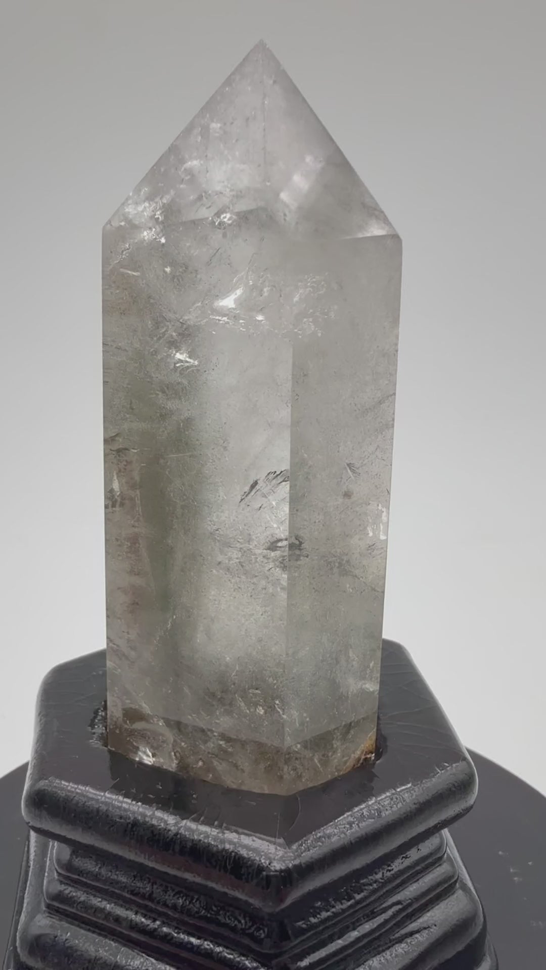 Quartz Root, #3 Polished w/ Wooden Hand carved Stand QP03092526