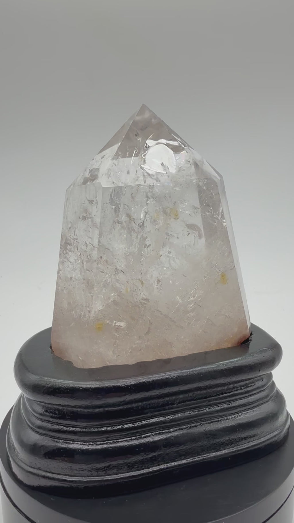 Quartz Root, Polished w/ Wooden Hand carved Stand QP01092526