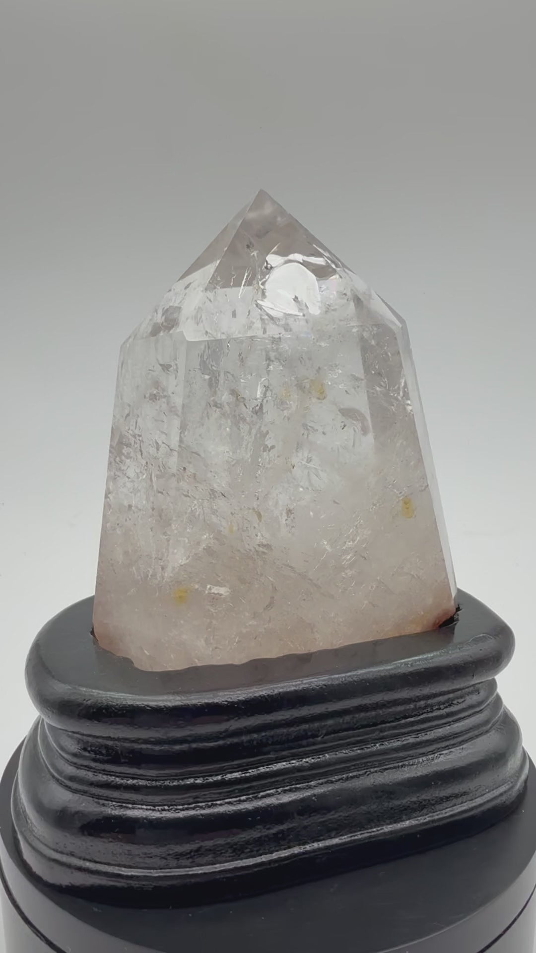 Quartz Root, Polished w/ Wooden Hand carved Stand QP01092526